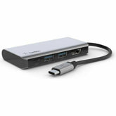 4-Port USB Hub Belkin AVC006btSGY Grey Black Silver Aluminium